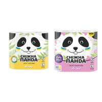 Туалетная бумага Снежная панда Aroma 2 слоя 4 шт