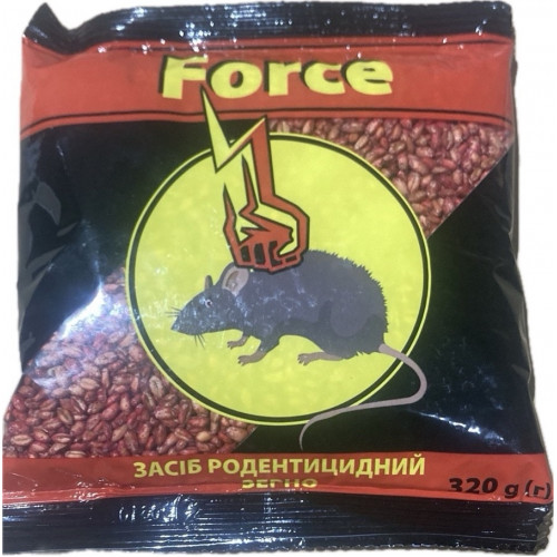 Средство от крыс и мышей Force зерно 320 гр