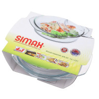 Каструля скляна Simax з кришкою 2 л 228х102мм Color s6026-60