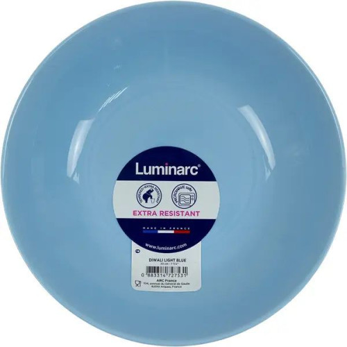 Тарелка глубокая круглая Luminarc Diwali Light Blue 20 см №P2021