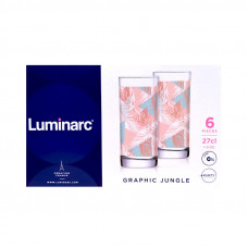 Набор стаканов высоких Luminarc Graphic Jungle 270 мл*6 шт №Q8335