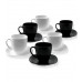 Набір чайний Luminarc Carine Black&White 12 ін 220 мл D2371