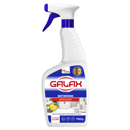 Средство для мытья ванной и сантехники Galax das Power Clean Антиналет 750 мл