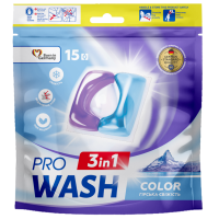 Капсулы для стирки ProWash 3в1 Горная свежесть дой-пак 15 шт