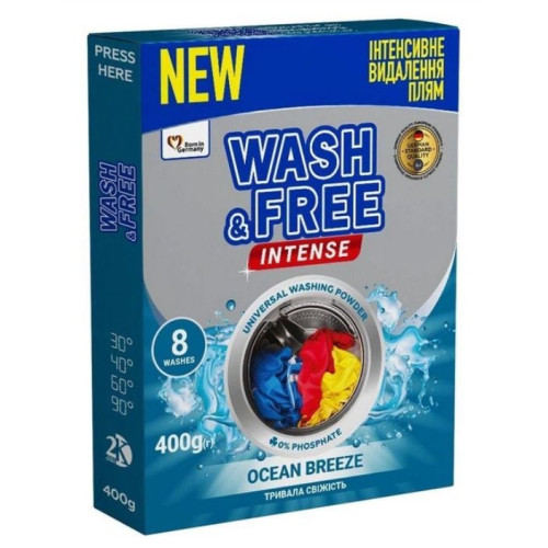 Пральний порошок Wash&Free Океанський бриз 400 гр