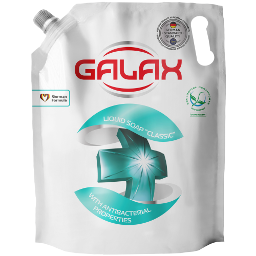 Рідке мило Galax Антибактеріальне Класичне дой-пак 1.5 л