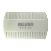 Гребінець для волосся Silver Style двосторонній білий 8.8 см RP-012